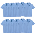 Lt. Blue (5-Pack) 5 10-Pack School Uniform Tagless Polo Tshirt for Little Boys & Big Boys
